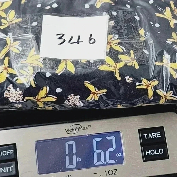 Zara Pattern lace up bell wide sleeve women's chiffon blouse S - Picture 7 of 7